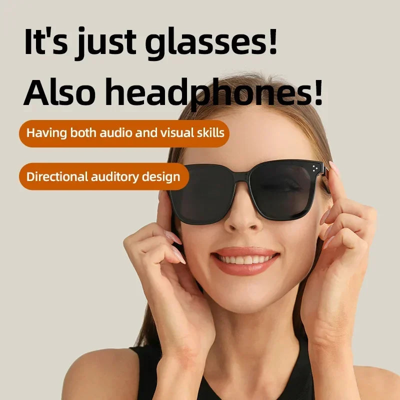 Bluetooth Smart Audio Glasses For Listen To Music And Call Fishing Driving UV 400 Protection Sunglasses Fast Charging Headphone