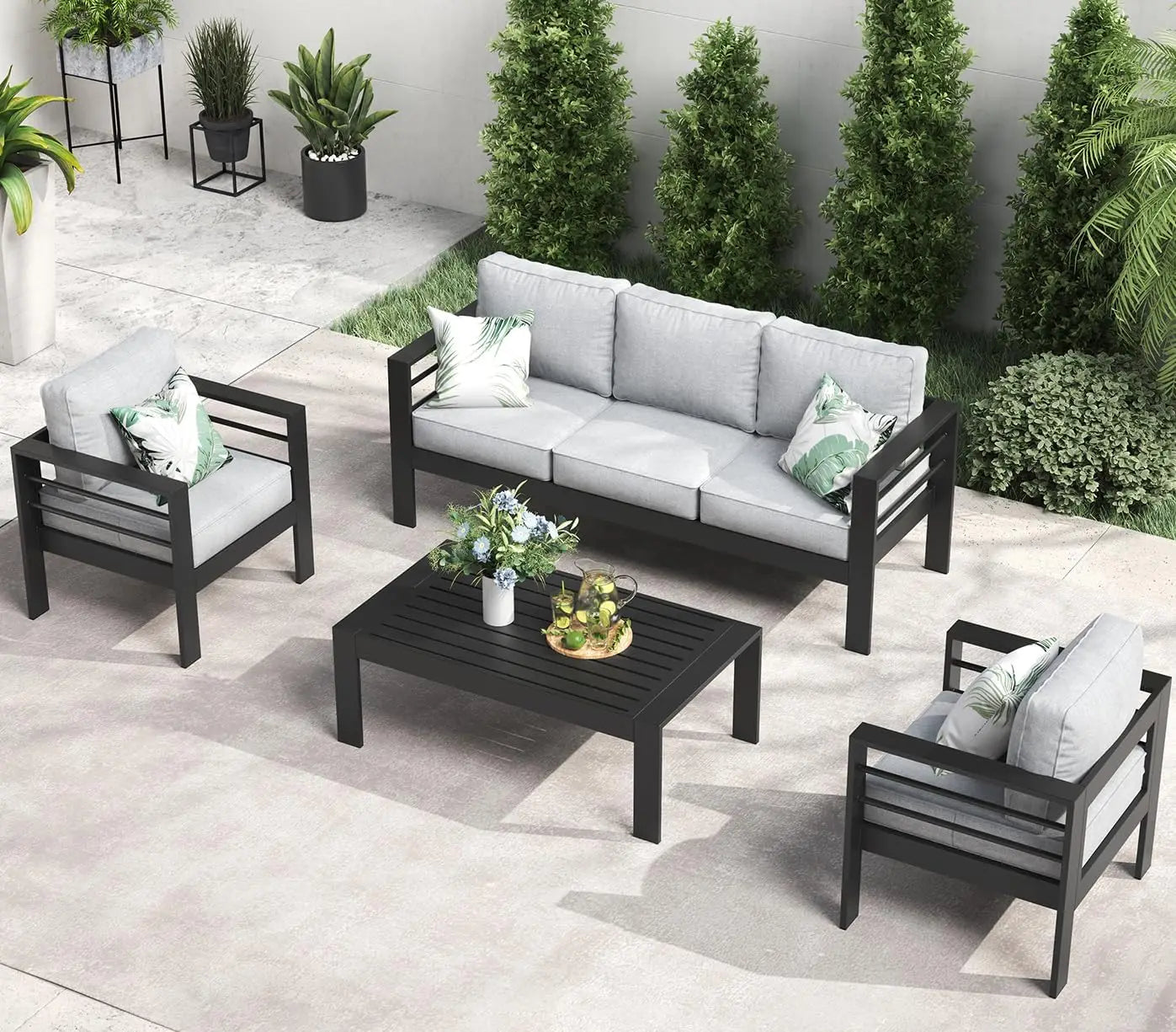 Outdoor Aluminum Patio Furniture Set – Comfortable & Stylish