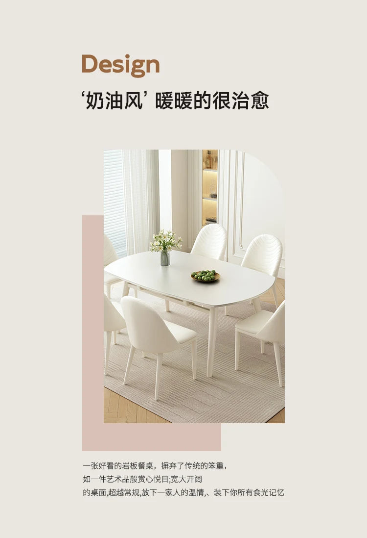 Design Folding Dining Table Extendable White Nordic Slate Center Table Modern Simple Mesas De Comedor Kitchen Furniture HD50CZ