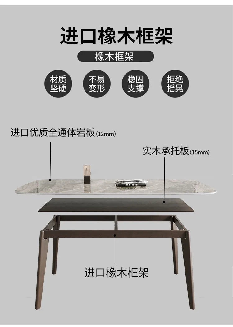 Design Wood Dining Table Coffee Living Room Slate Modern Kitchen Table Nordic Simple Juegos De Comedor Home Furniture HD50CZ