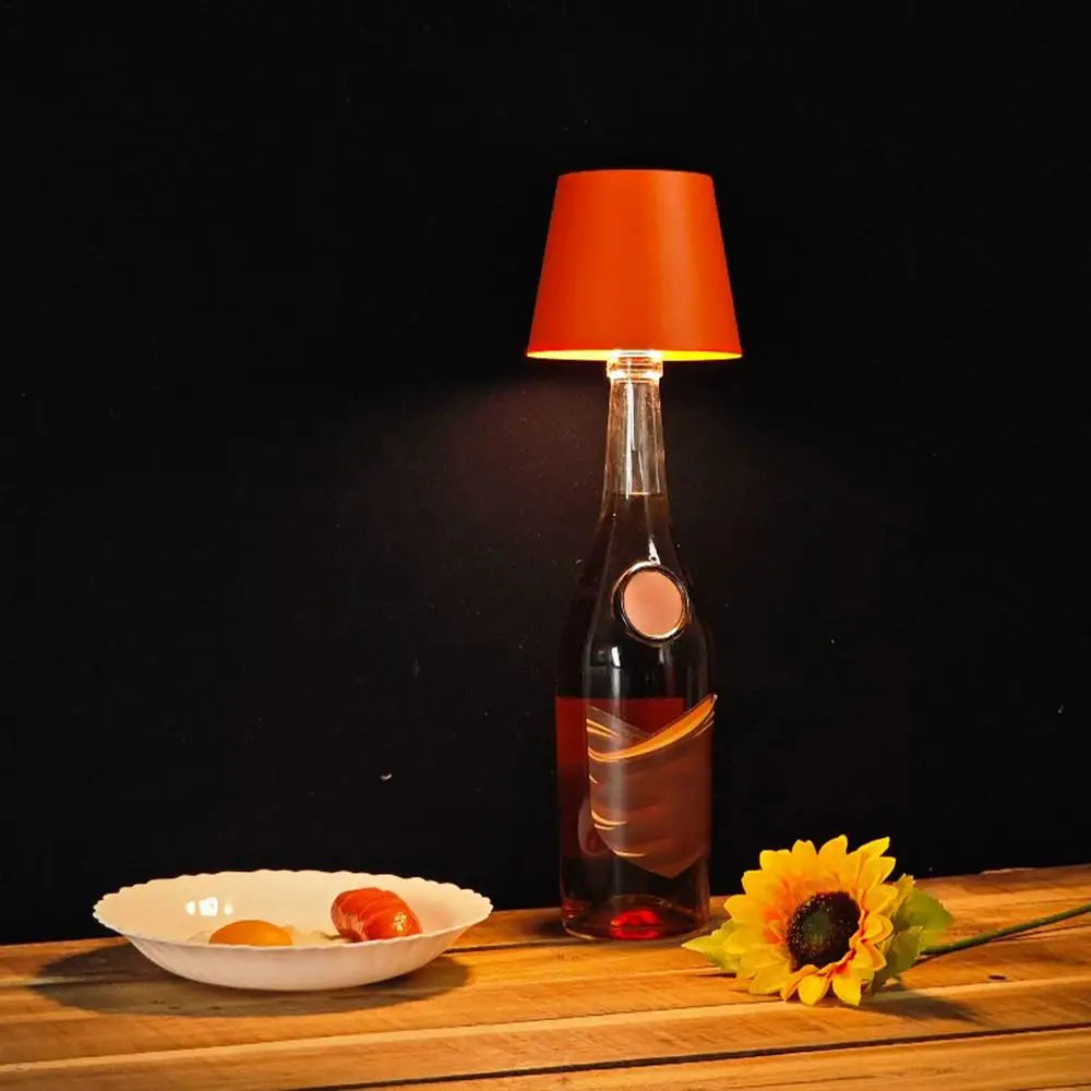 2024 new Wireless Desk Lamp LED Creative Wine Bottle Lamp Detachable Portable Charging Atmosphere Decorative Lamp