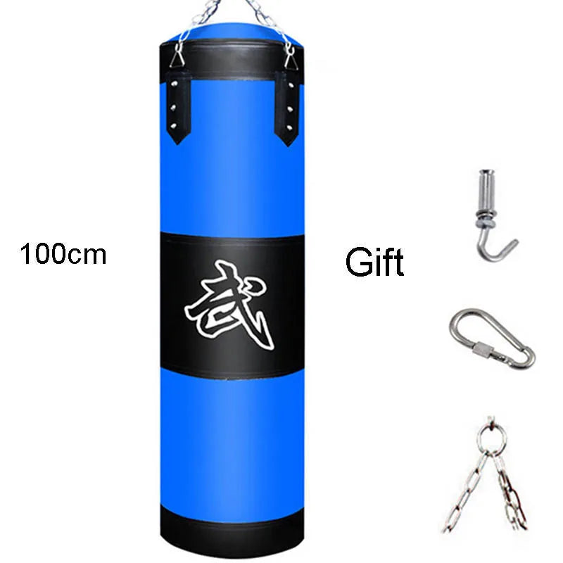 Punch Sandbag Heavy Boxing Punching Bag with Ceiling Hook Steel Chain Fitness Training MMA Kickboxing Muay Thai Karate Taekwondo