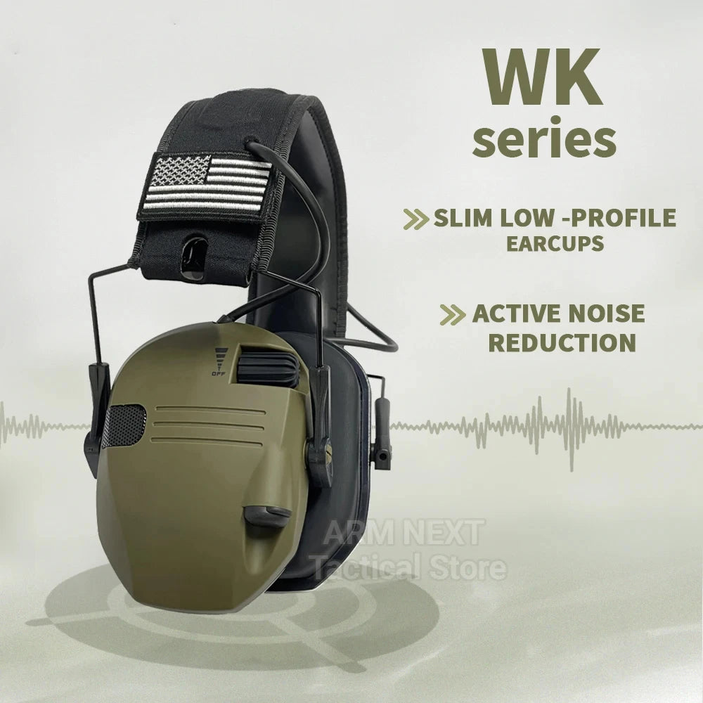 Shooting Hearing Protection Electronic Tactical Headset Noise Cancelling Active Hunting Earmuffs NRR23dB