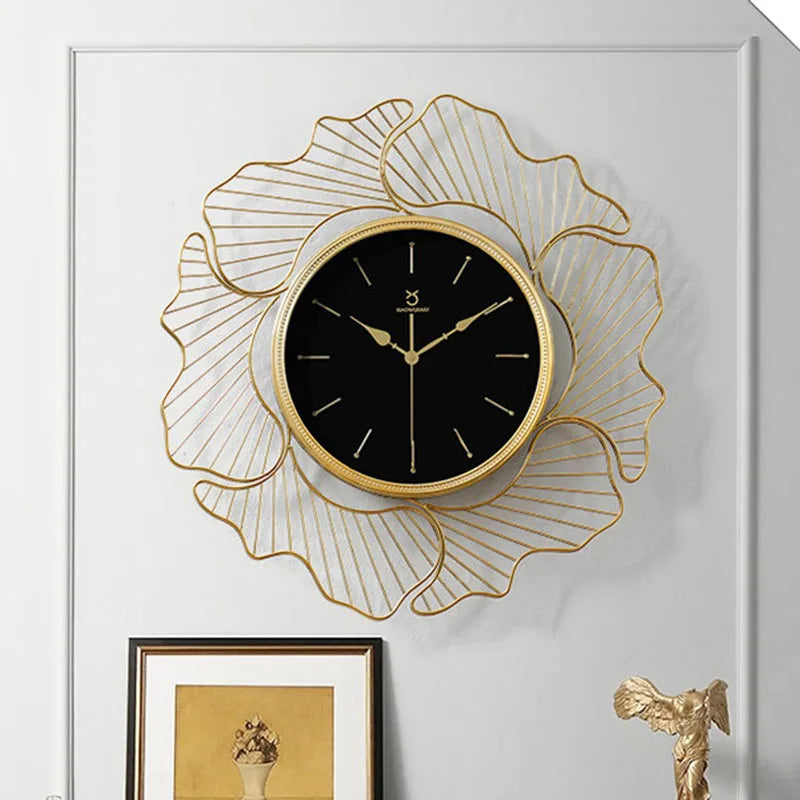 Unusual Creative Wall Clock Modern Design Gold Stylish Wall Clock Luxury Orologio Parete Room Decorations For Girls HY50WC