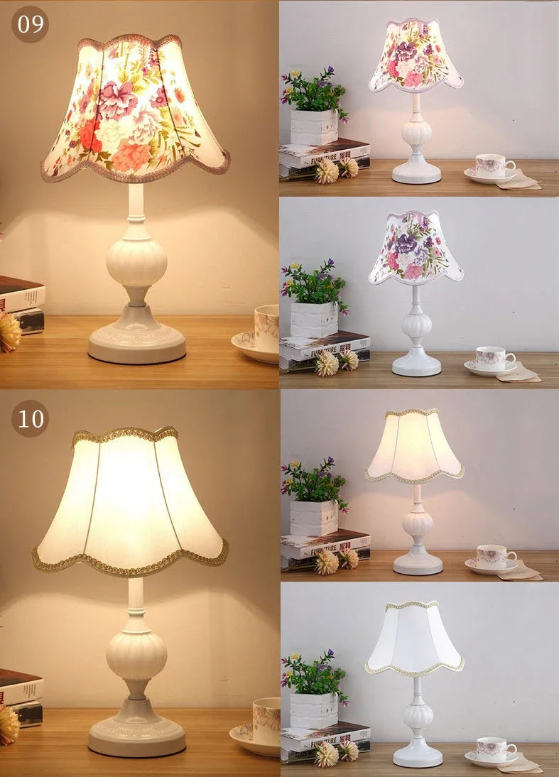 Retro Luxury Glass Iron Art Table Lamp Bedroom Decoration Bedhead Night Lamp Simple Classic Living Room Study Bedroom Desk Light