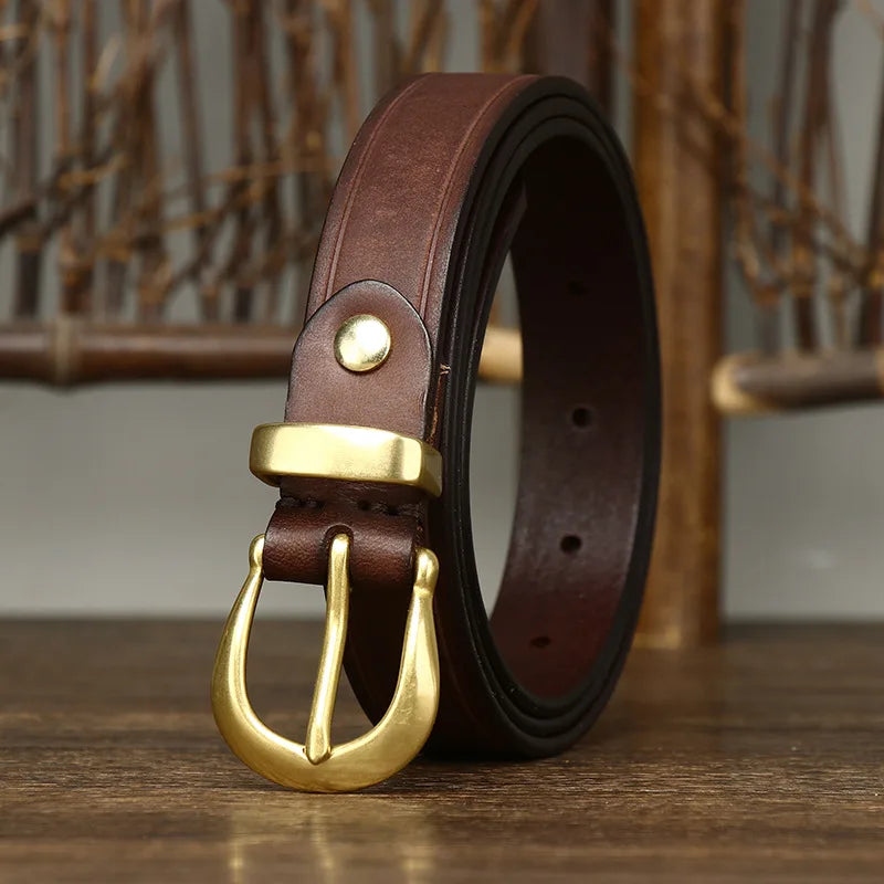 Elegant Cowhide Fashion Belt