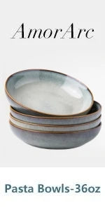 Ceramic Dinnerware Sets,Handmade Reactive Glaze Plates and Bowls Set,Highly Chip and Crack Resistant | Dishwasher & Micr