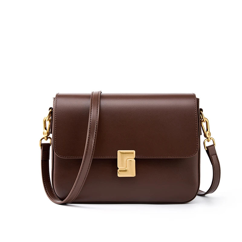 Women's Cowhide Genuine Leather Shoulder & Crossbody Bag – 2025 Luxury Trend