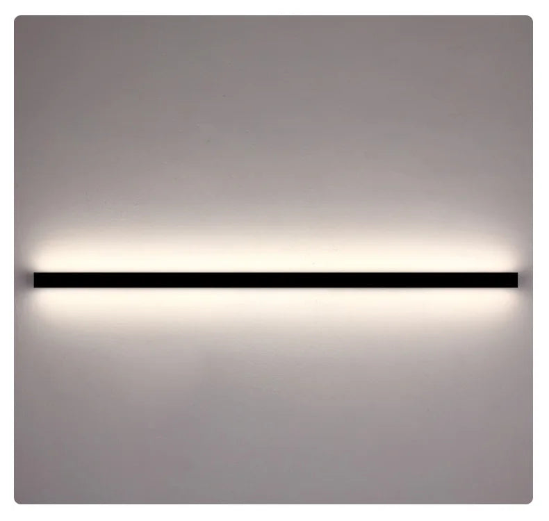 Wall lamp bedroom bedside Lights nordic decorative luminaires line minimalist light long strip black background wall light Room