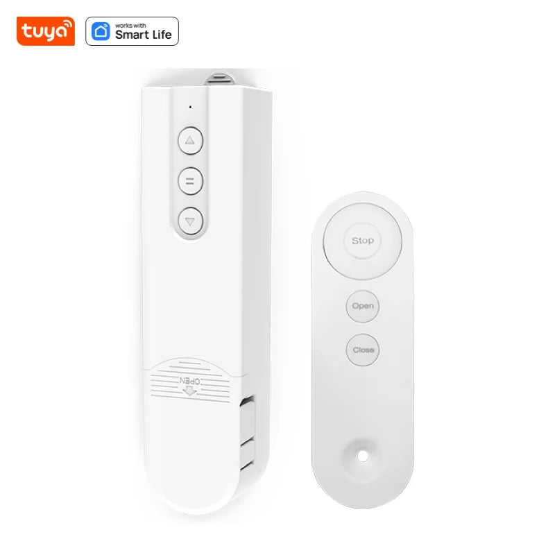 Tuya BT Remote Control Automatic Blinds Drawstring Sunshade Electric Curtain, APP Control Timer Switch Temperature Sensor Off