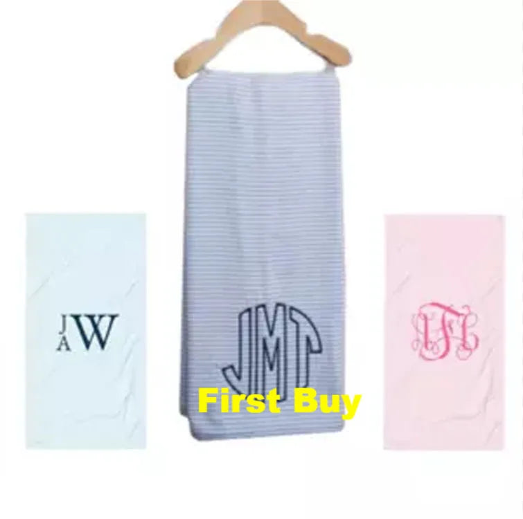 10pcs/lot Wholesale Large Luxury Custom Stripe Seersucker Towel Beach Personalize Seersucker Beach Towel