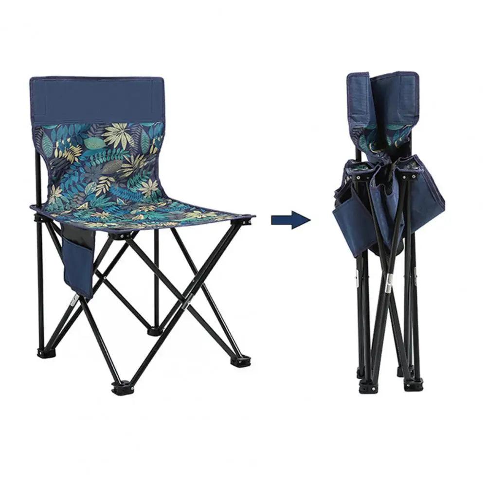 Folding Chair Ergonomic Camping Chair Strong Load-bearing Travel Stool Waterproof Fishing Chair Compact Collapsible Stool Chair