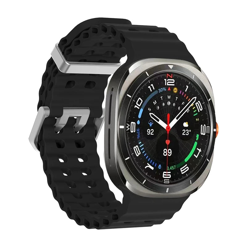 Marine Band For Samsung Galaxy Watch Ultra 47mm Sports Silicone Strap Bracelet For Samsung Galaxy Ultra Watchband Accessories