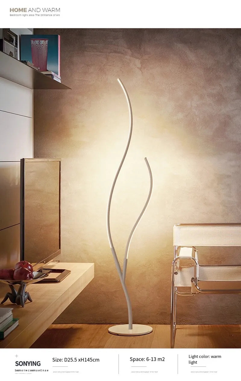 Modern LED Creative Branches Modeling Floor Lamp For Living Room Bedroom Indoor Home Decoration Fashion Light Luster Fixtures