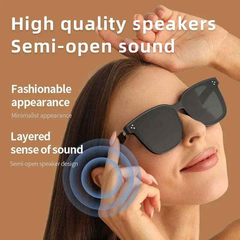 Bluetooth Smart Audio Glasses For Listen To Music And Call Fishing Driving UV 400 Protection Sunglasses Fast Charging Headphone