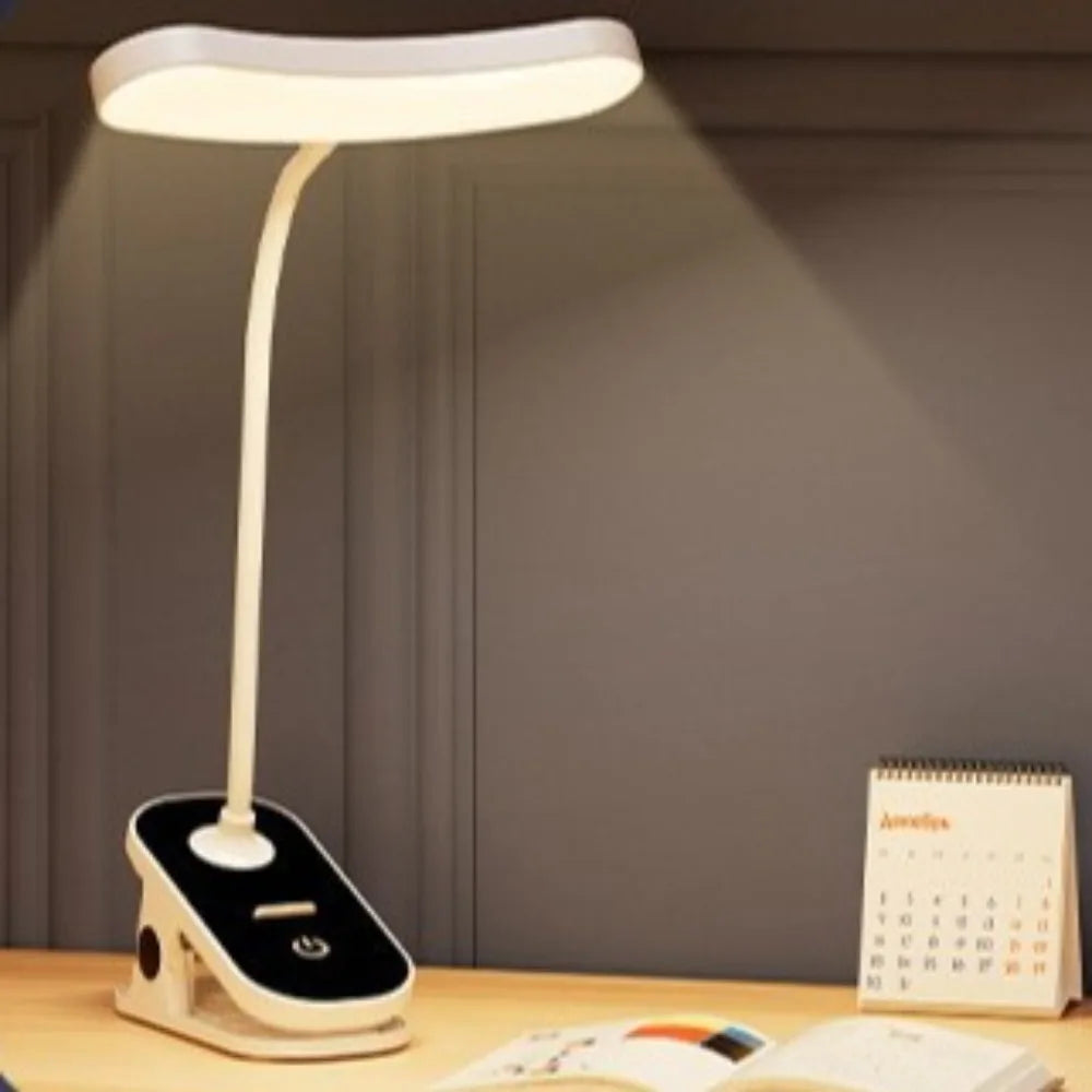 Portable 30 LED Book Lamp USB Rechargeable 3 Colors Night Light with Clip Brightness Adjustable Reading Desk Lamp Clip-On Table