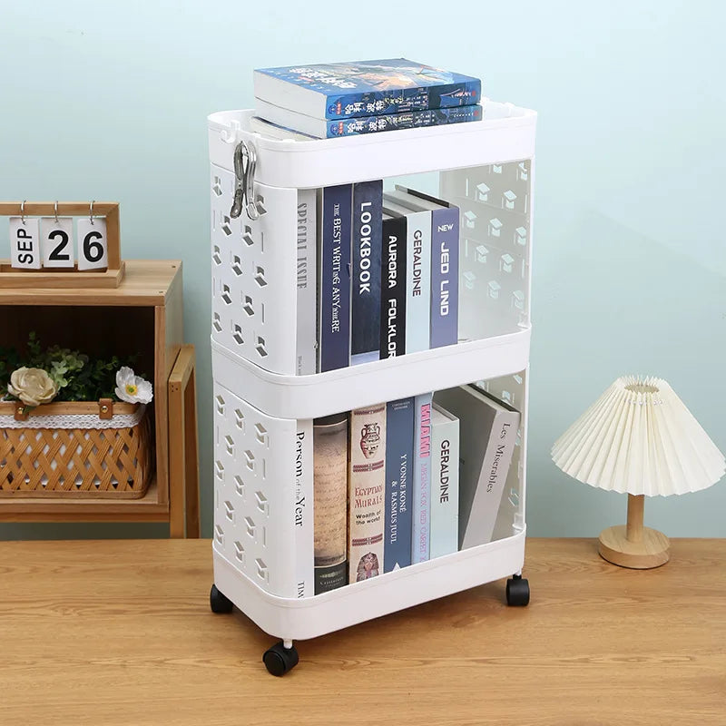 Mobile Home Book Storage Rack Classroom Desk Book Storage Rack Small Cart Multi-layer Stationery Sorting Storage Rack