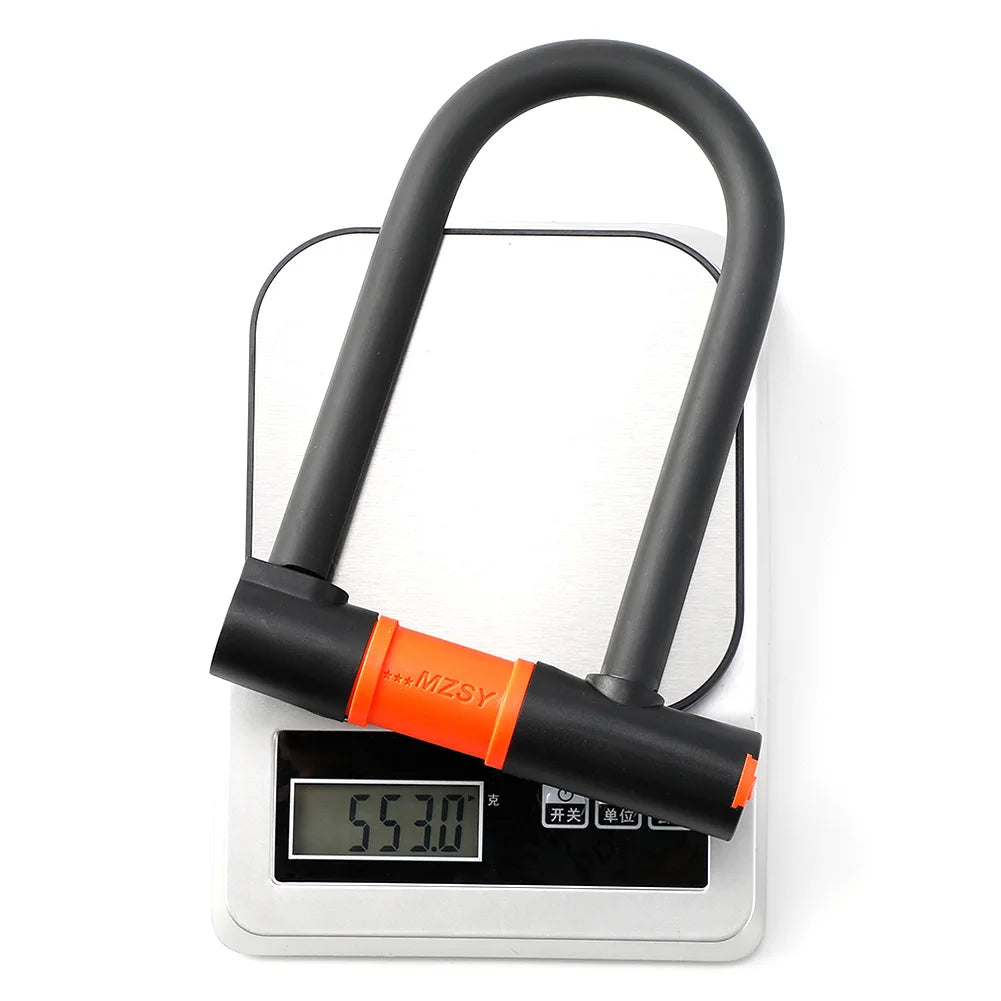 Bike U Lock Portable Mountain Road Bike Padlock Anti-theft Security Bike Lock Dustproof with 2 Keys Bicycle Accessories