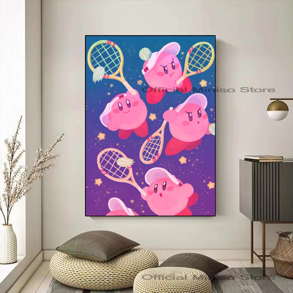 Cartoon Cute K-Kirby Poster Poster Paper Print Home Living Room Bedroom Entrance Bar Restaurant Cafe Art Painting Decoration