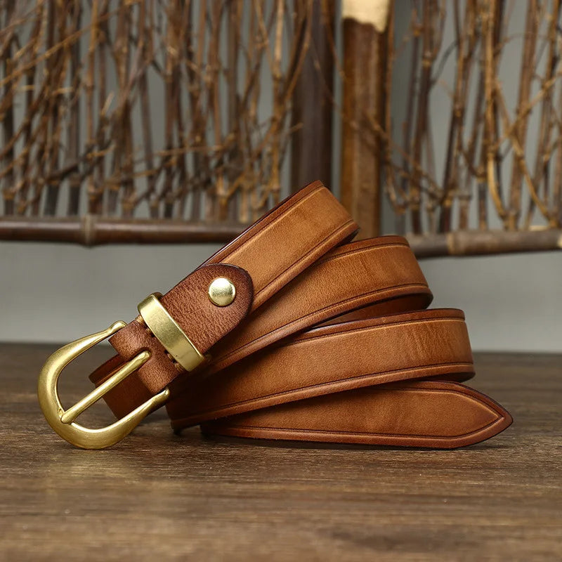 Elegant Cowhide Fashion Belt