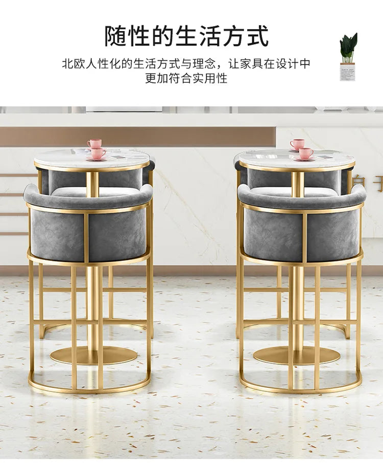 Nordic Garden Bar Stools Reception Desks Modern High Luxury Furniture Manicure Minimalist Cadeira Bar Furniture Counter TD50DC