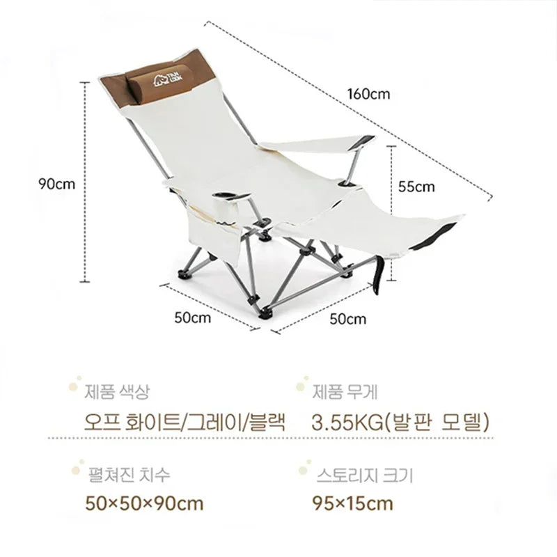 Outdoor Fishing Chair Ultra Lightweight Portable Foldable Lying Chair Adjustable Director Chair Camping Art Student Bed