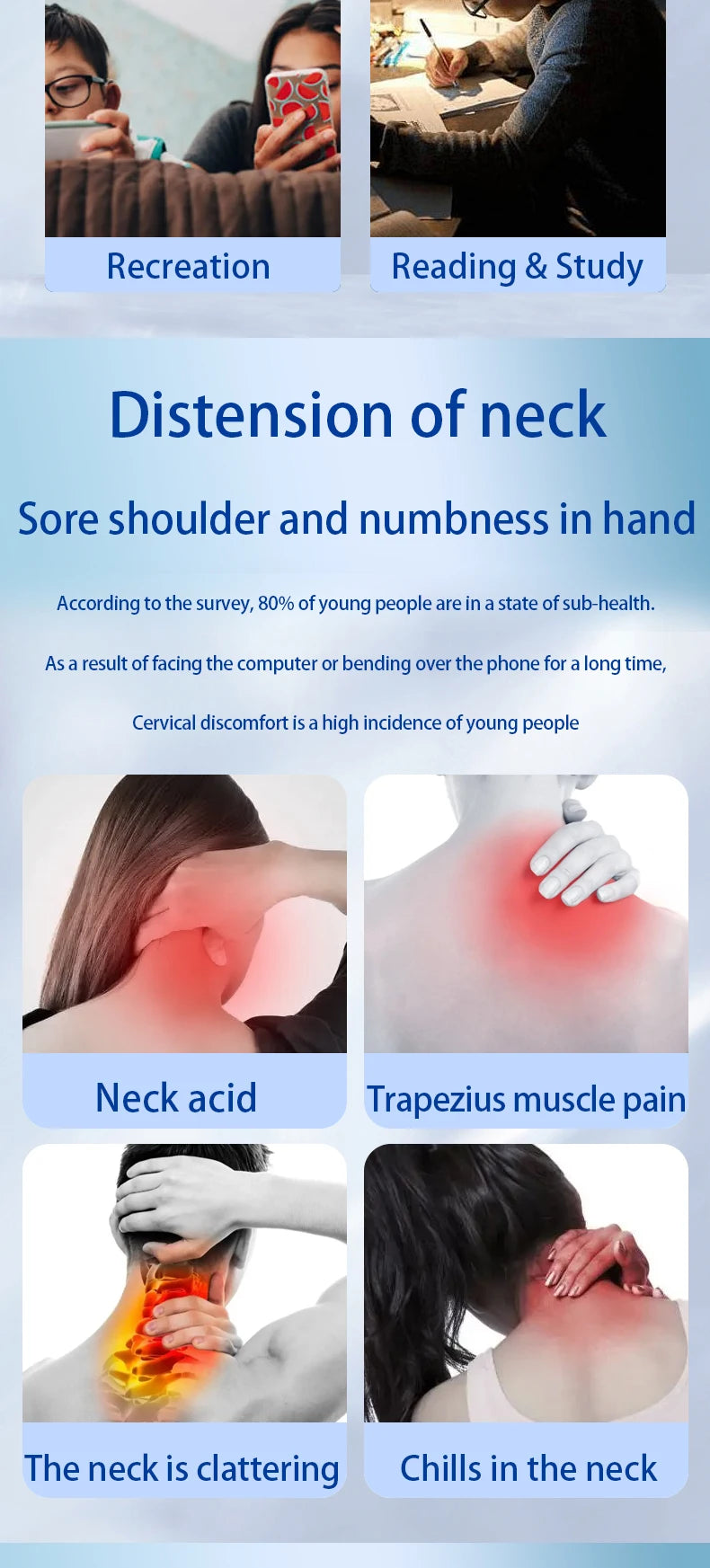 New Product Ideas 2024 Smart Health Wellness Neck Care Massager TENS Heating Therapy Muscle Pain Relief cervical Massage Device