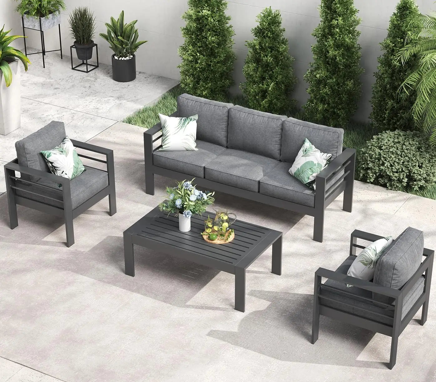 Outdoor Aluminum Patio Furniture Set – Comfortable & Stylish