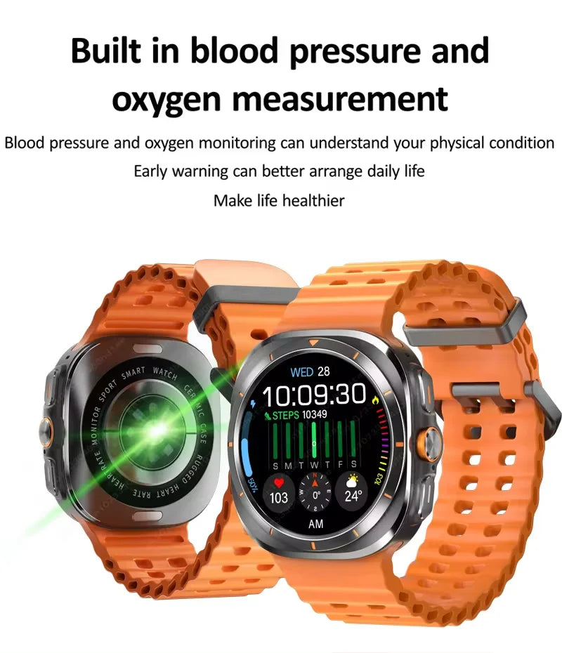 2024 New Galaxy Smart Watch 7 Ultra Men AMOLED Screen Multi-Function Sports Fitness Tracker Health Women smart watch for Samsung