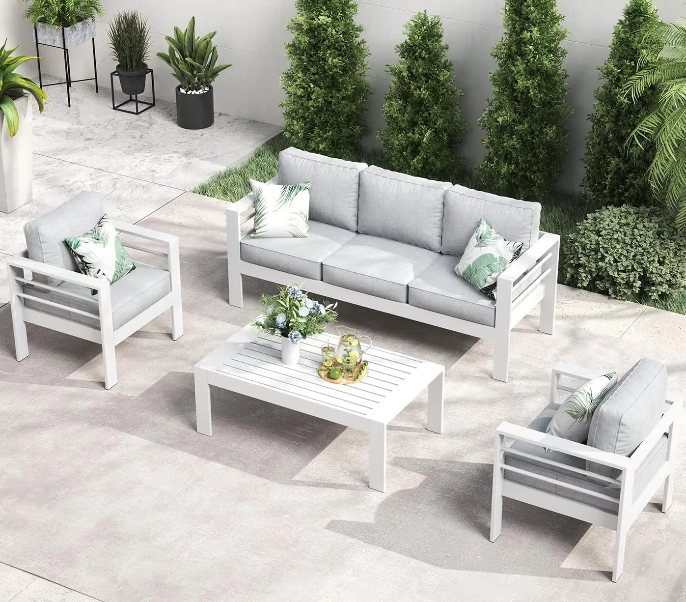 Outdoor Aluminum Patio Furniture Set – Comfortable & Stylish