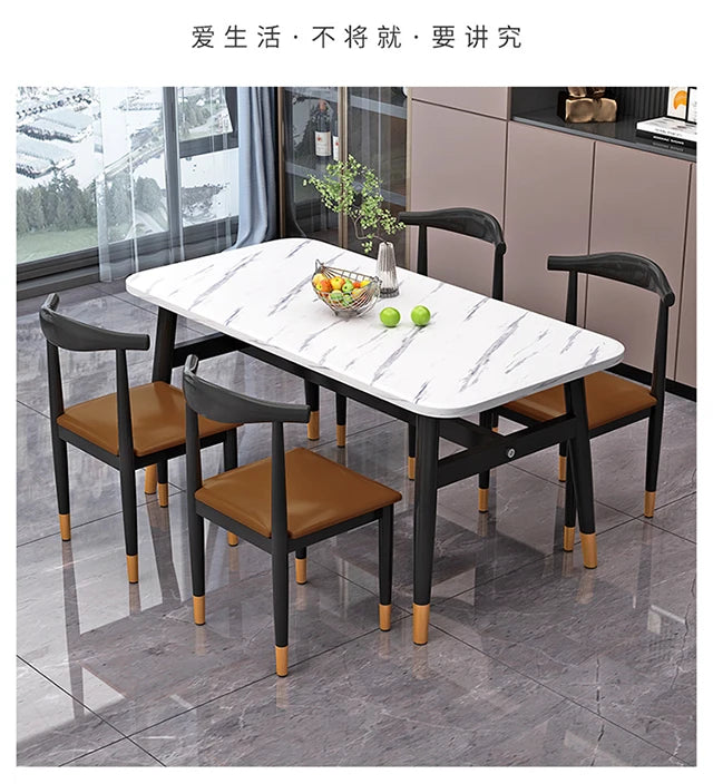 Modern Simple Dining Table Nordic Design Bistro Coffee Center Tables Minimalist Wine Mesas De Jantar Kitchen Furniture HD50CZ