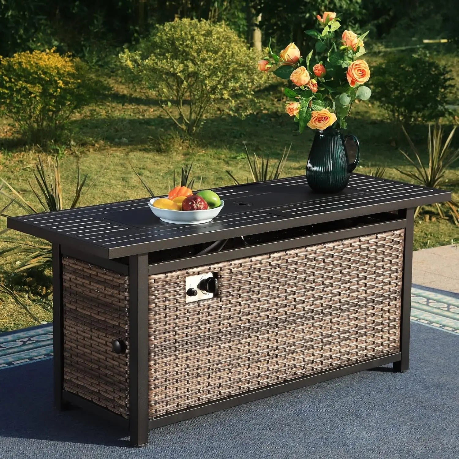 EmberGlow Propane Fire Pit Table