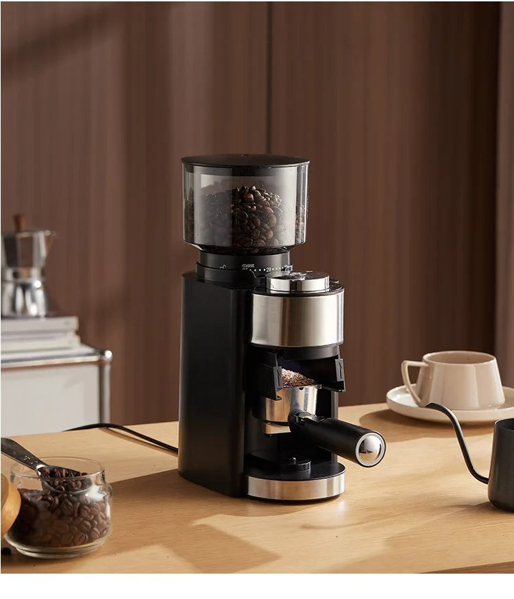 Automatic conical coffee grinder Automatic high-speed espresso grinder American drip type small coffee machine