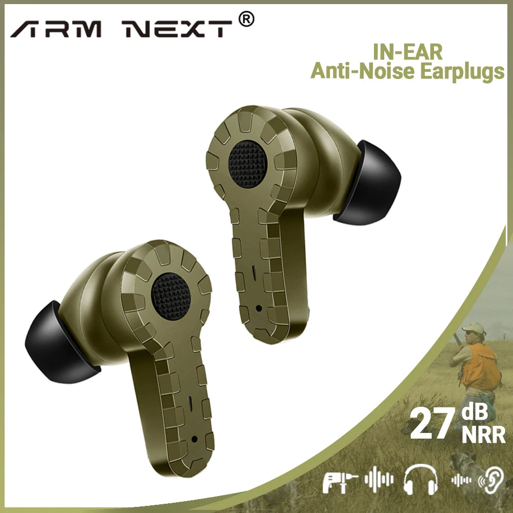 ARM NEXT NRR27db Electronic Earplug Headset Anti Noise Ear Plug Noise Canceling for Hunting Shooting Earmuff Outdoor/Indoor Mode