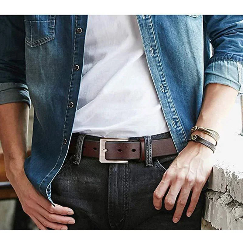 Men's Casual Luxury Designer Split Leather Belt