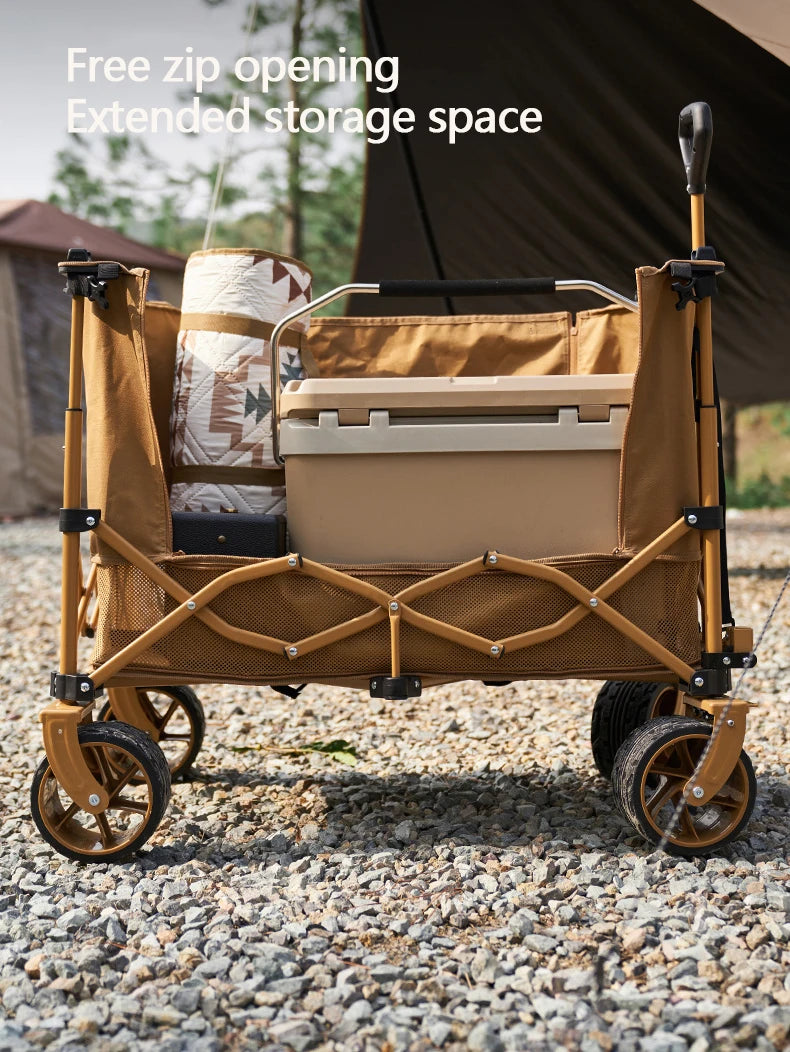 Camping Trolley Liftable Foldable  Outdoor Beach 210L Large Capacity Multi-Function Portable Cart Picnic Wagon