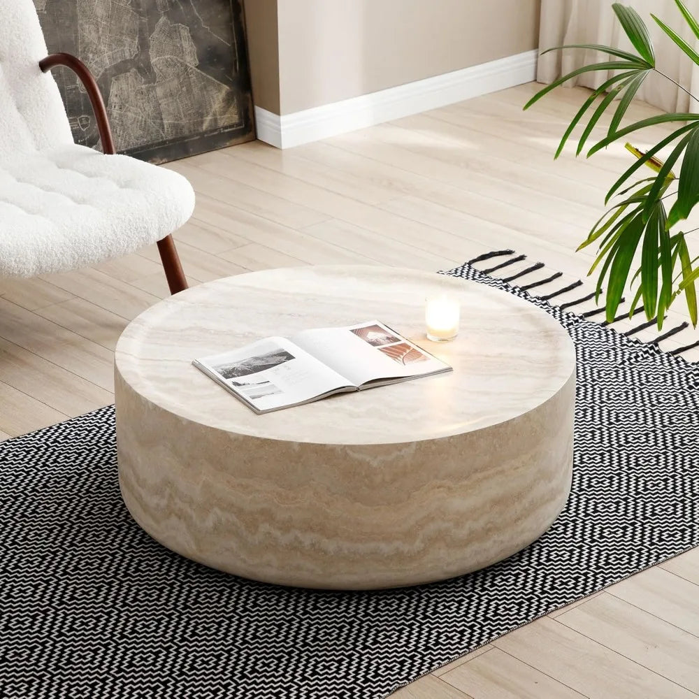 Modern Round Glass Coffee Table