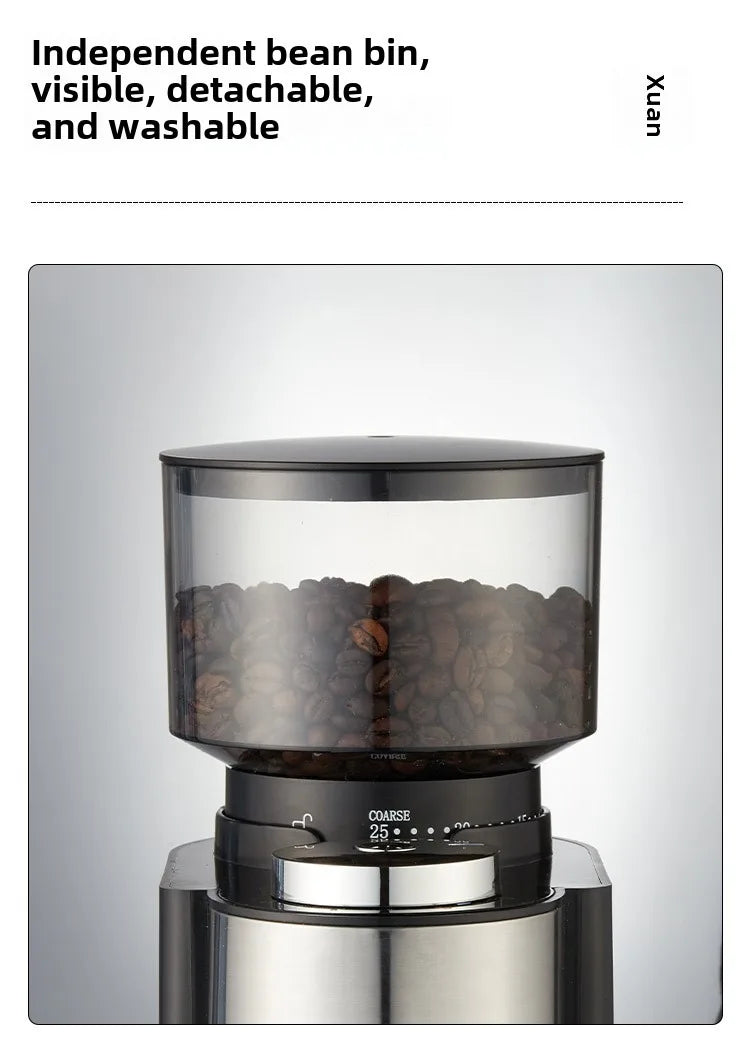 Automatic conical coffee grinder Automatic high-speed espresso grinder American drip type small coffee machine