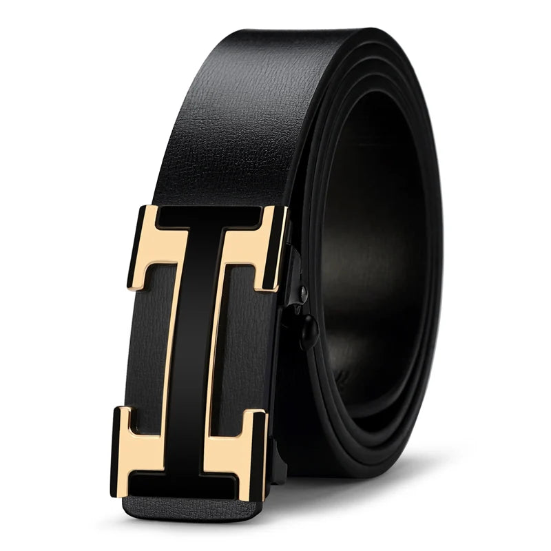 Men's Fashion Solid Split Leather Belt