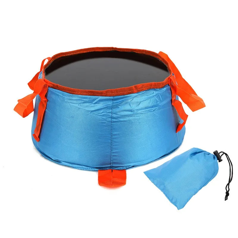 Outdoor Folding Portable Washbasin with Foldable Bucket for Camping Hiking Shower with Storage Bag Camping Equipment  Outdoor