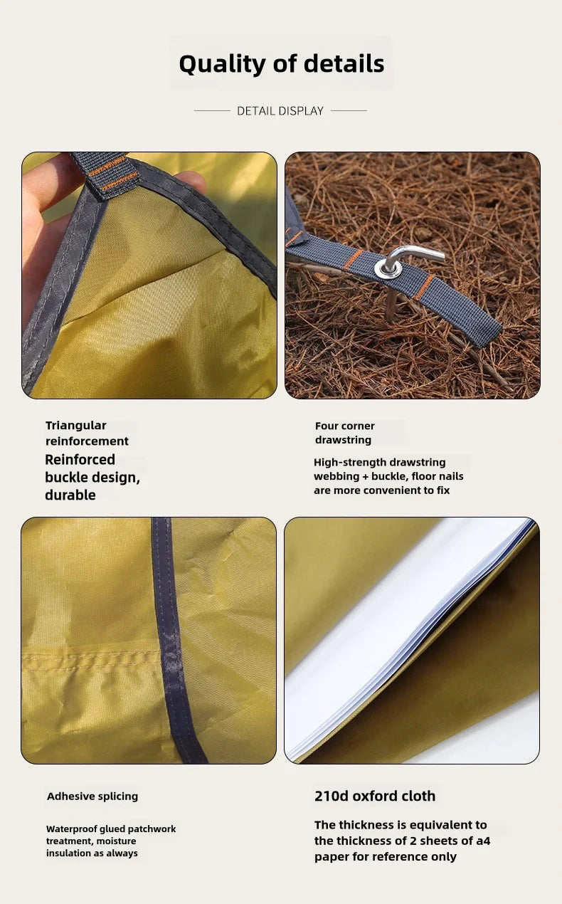 Picnic Mat Outdoor Tent Ground Cloth Camping Thickened Oxford Cloth Waterproof Anti Tying Protection Multi-purpose Tent Mat