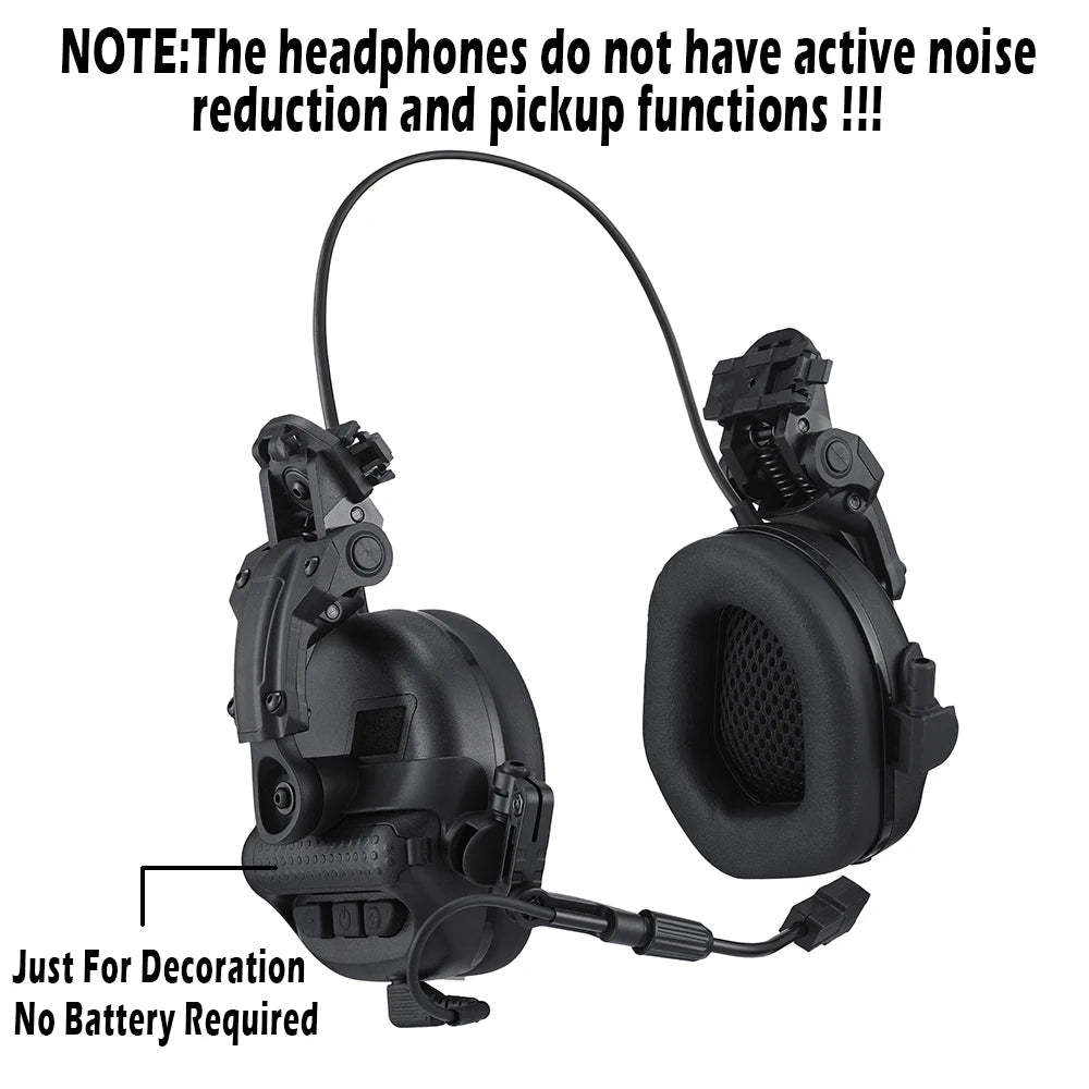 ARM NEXT Tactical Headset Non-picking Noise-Cancelling Headset Microphone Intercom Military Headphones with PTT Adapter