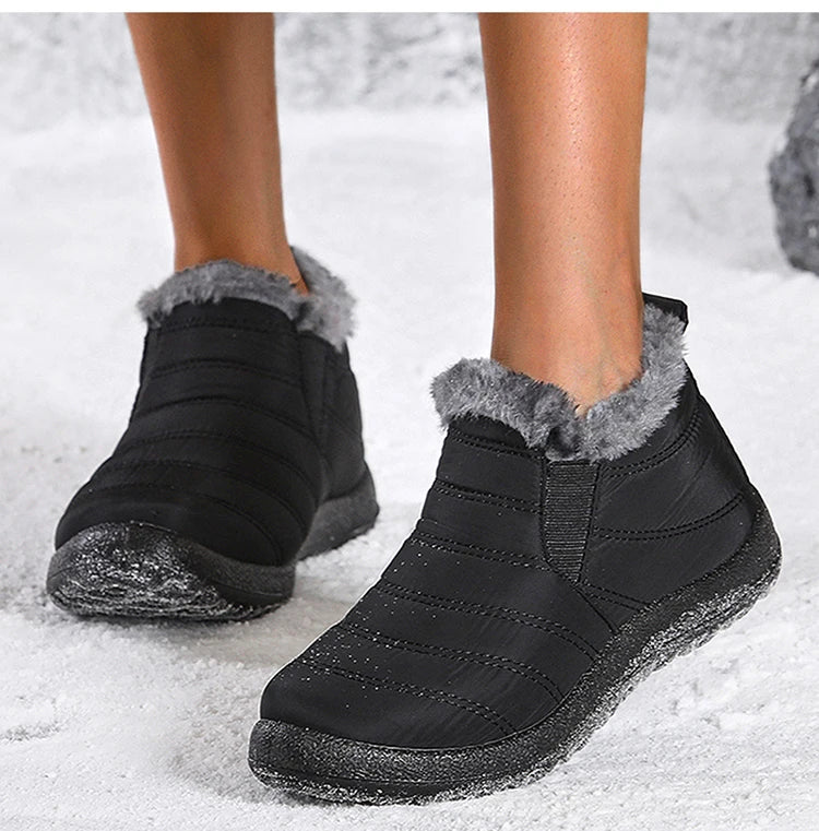 Platform Boots Women Snow Plush Shoes Woman Slip On Shoes New Ankle Boots Winter Boots For Women Lightweight Botas Mujer