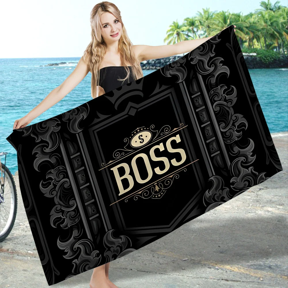 Fashion Luxury H-Hugos-B-Bosss Beach Towel Colorful Bath for Girl Microfiber Quick Dry Custom Sand Free Beach Yoga Spa Gym Pool