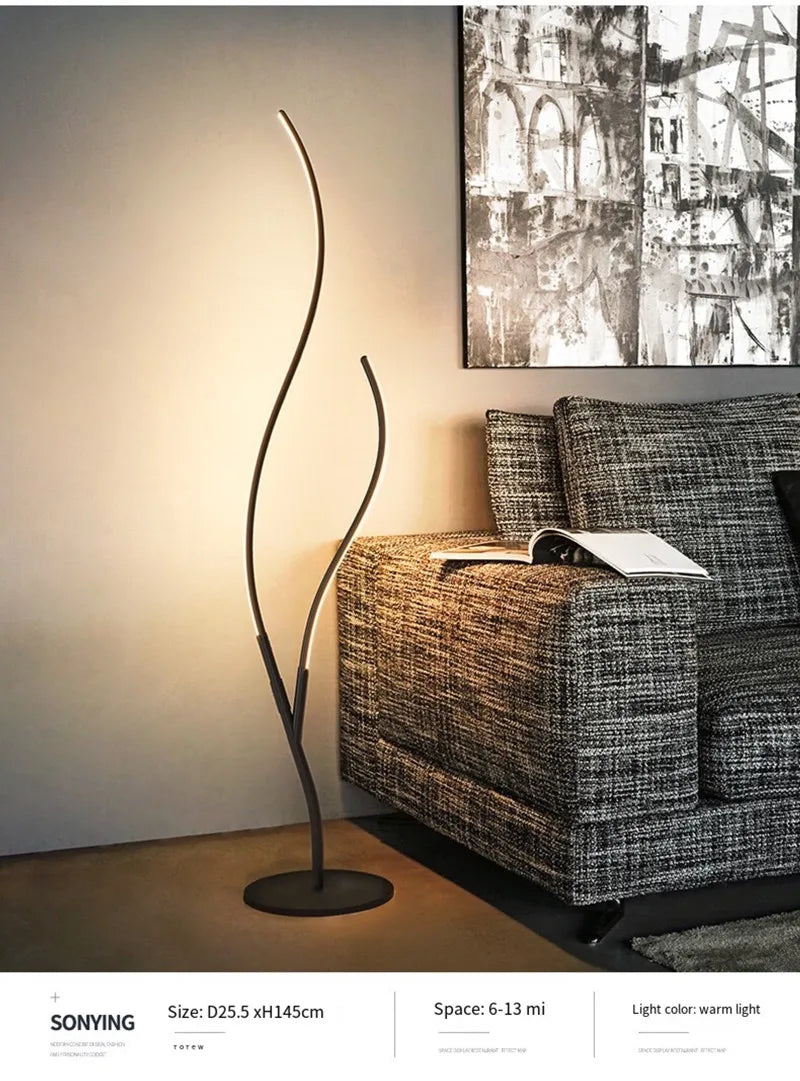 Modern LED Creative Branches Modeling Floor Lamp For Living Room Bedroom Indoor Home Decoration Fashion Light Luster Fixtures