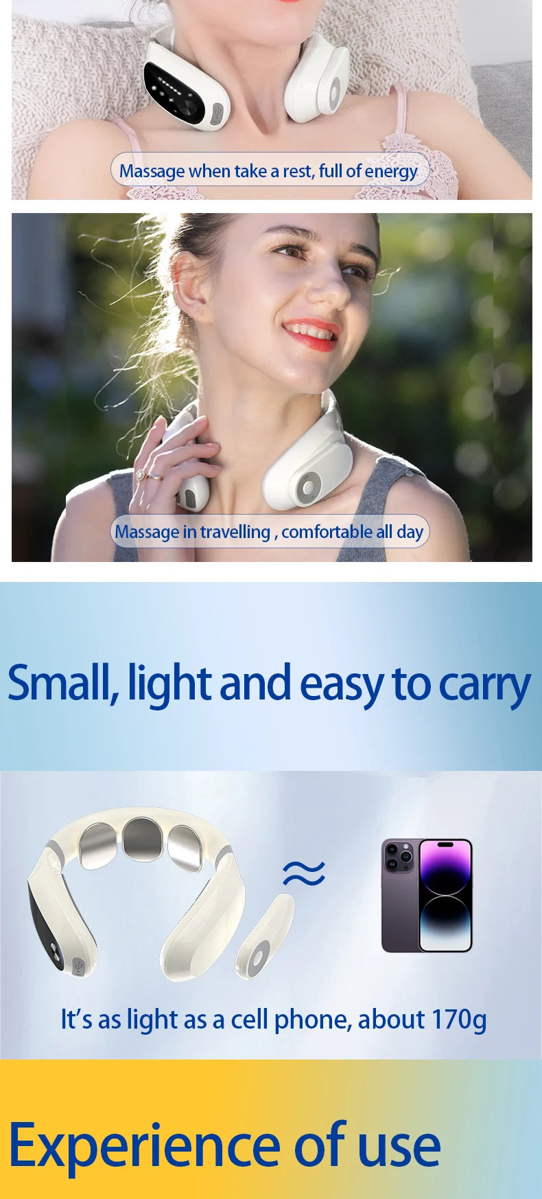 New Product Ideas 2024 Smart Health Wellness Neck Care Massager TENS Heating Therapy Muscle Pain Relief cervical Massage Device