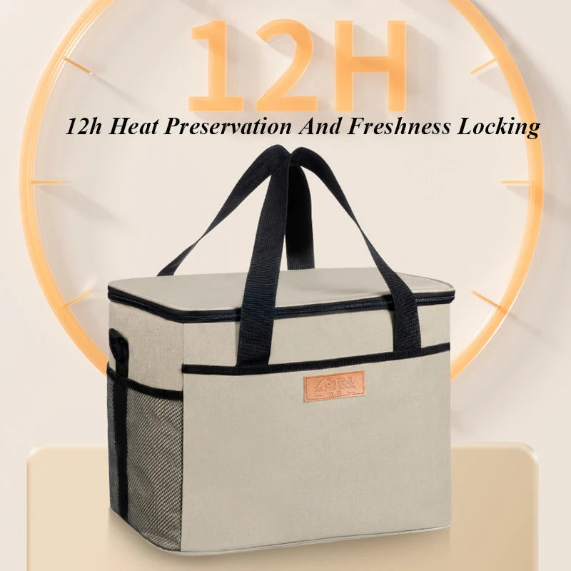 30L Camping Soft Cooler Bag Large Insulated Picnic Lunch Bag Cooling Bag with Hard Liner for Outdoor BBQ Family Activities