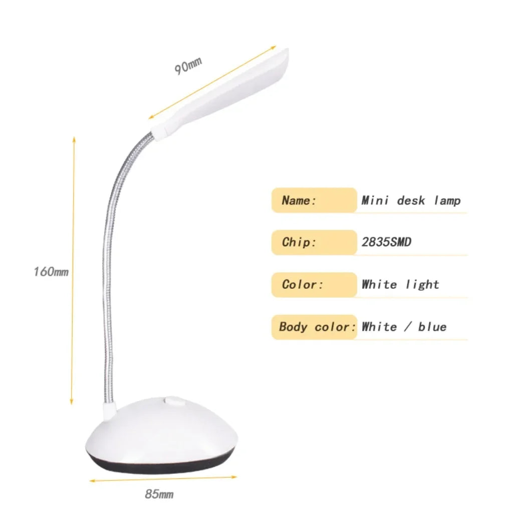 Mini Desk Lamp Desktop Work Lighting Bedroom Bedside Foldable Student Reading Eye Protection Lamp To Protect The Eyes