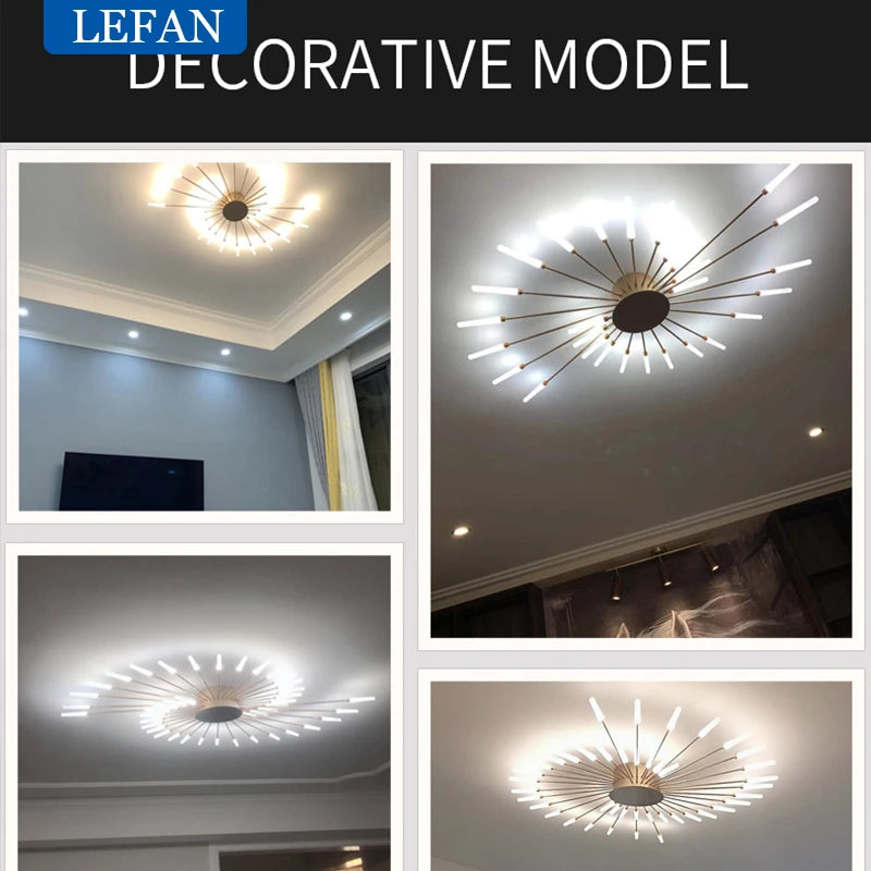 Modern Nordic LED Ceiling Chandelier for Living room Novelty fireworks modeling lighting Home Decoration Lamps Bedroom fixtures