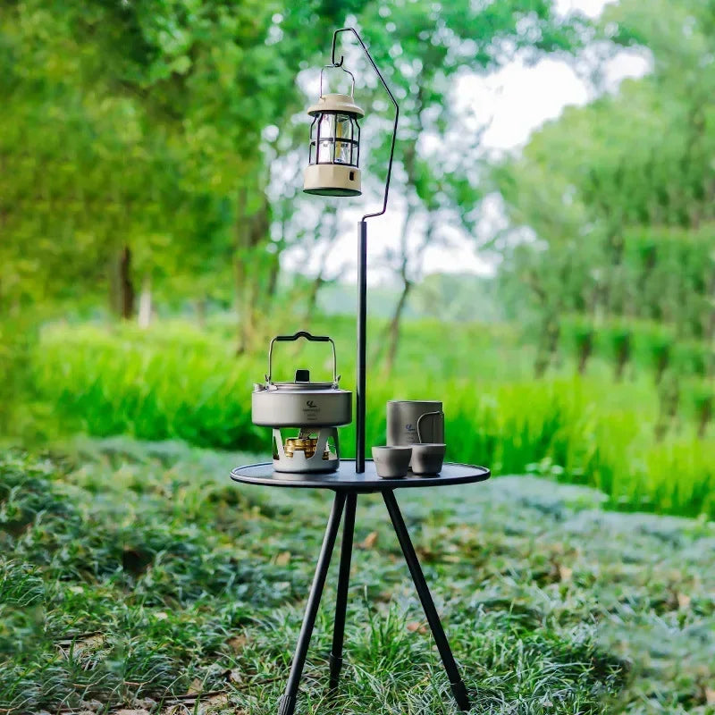 Outdoor tripod dining hiking picnic lifting folding round  portable telescopic aluminum alloy coffee mini